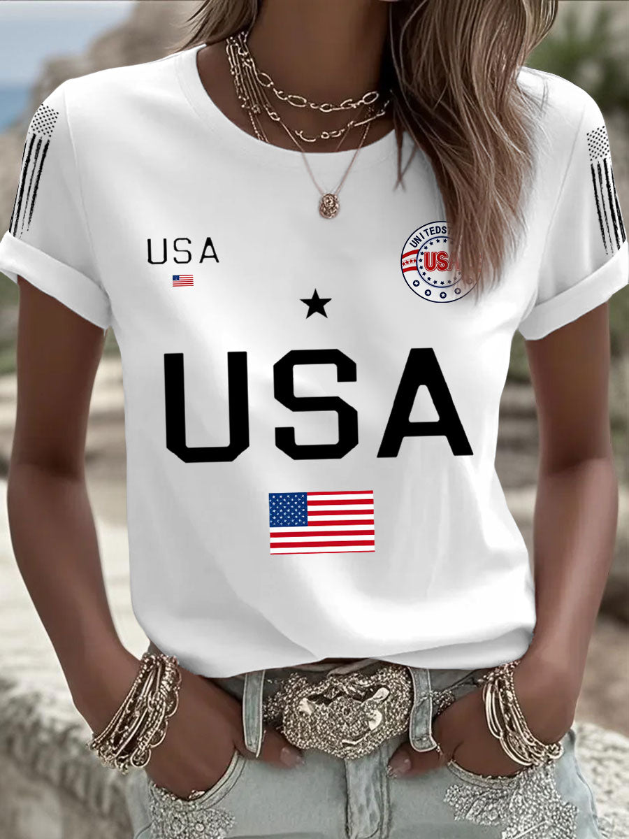 Women's USA Flag T-Shirts
