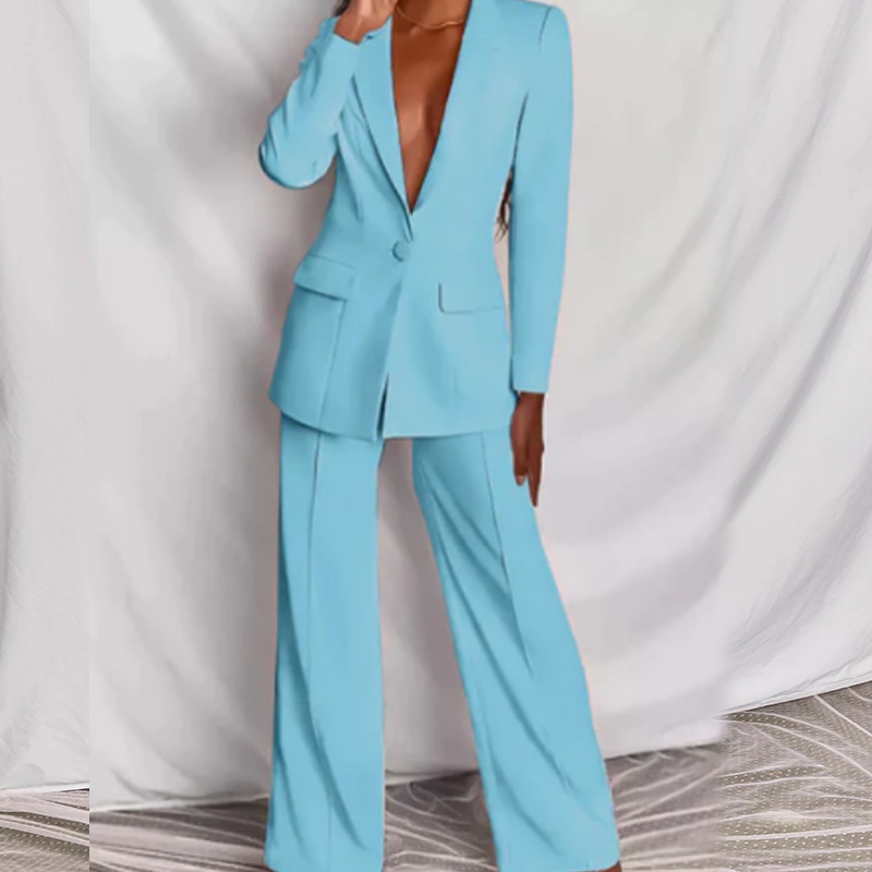 ✨ 2026 New Arrival | Women's Blazer & Wide-Leg Pants Set | Chic Office Look 🔥【-50% OFF】