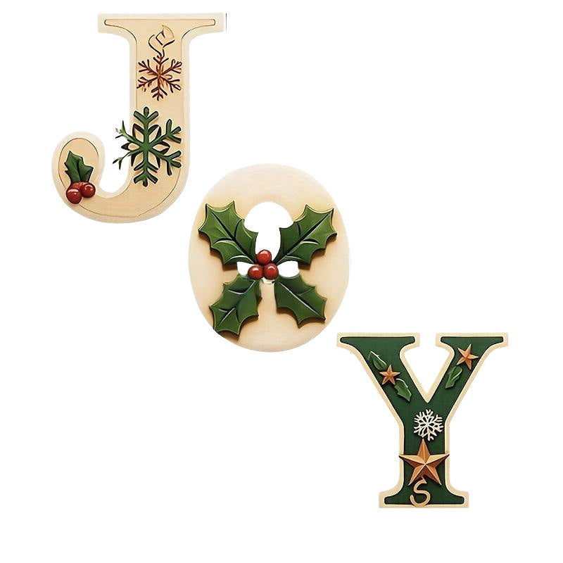 📢📢50 % OFF !!⏰⏰Christmas Wooden Wall Decor Letter Sign - HOME/JOY