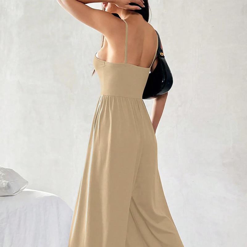 Spaghetti Strap Wide-Leg Jumpsuit with Pockets 🌸 Effortlessly Chic In One Step! 🌸