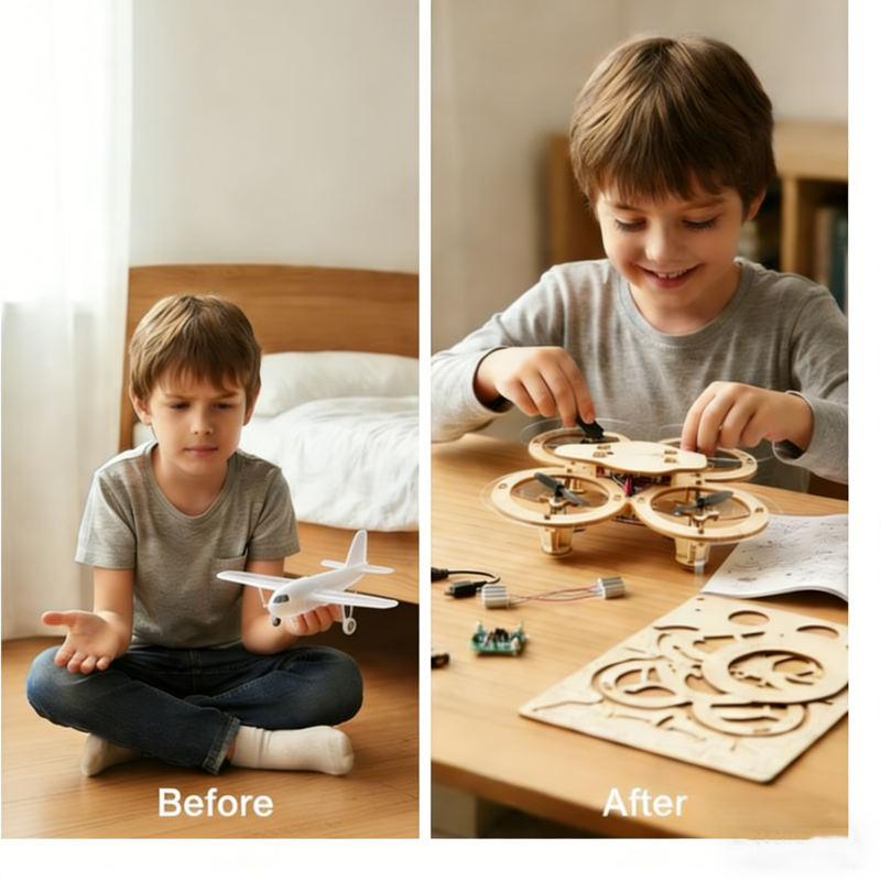 Build Your Own Drone! Kids Love This DIY Wooden Kit 🚁