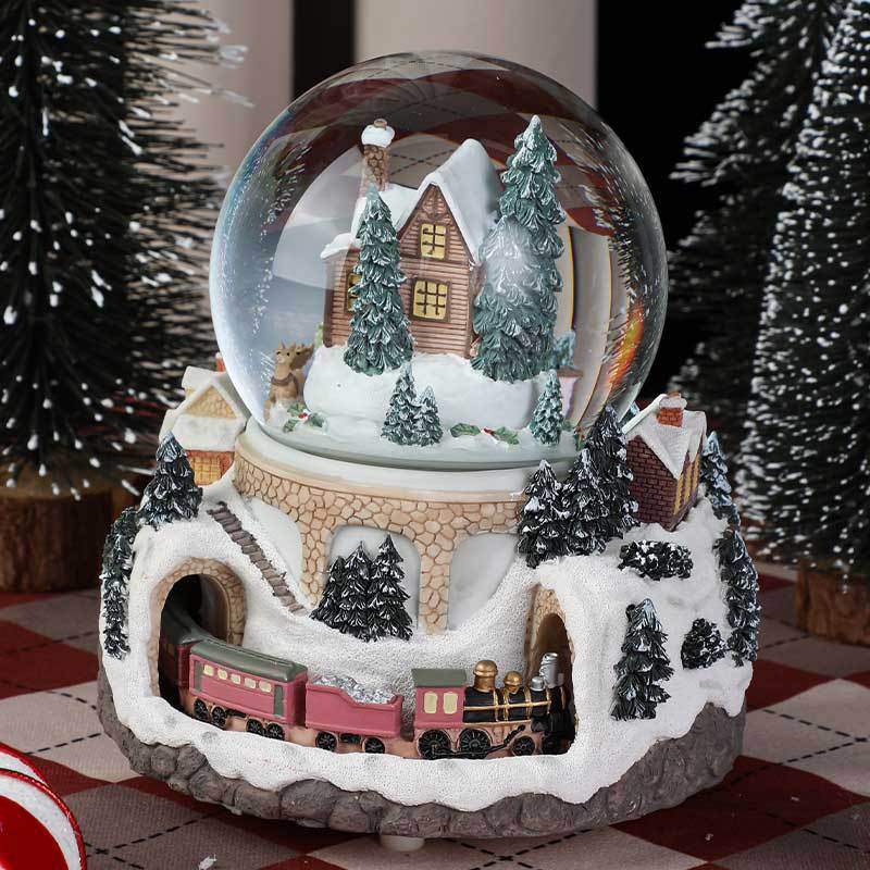 🎅 Illuminated Musical Rotating Christmas Snow Globe
