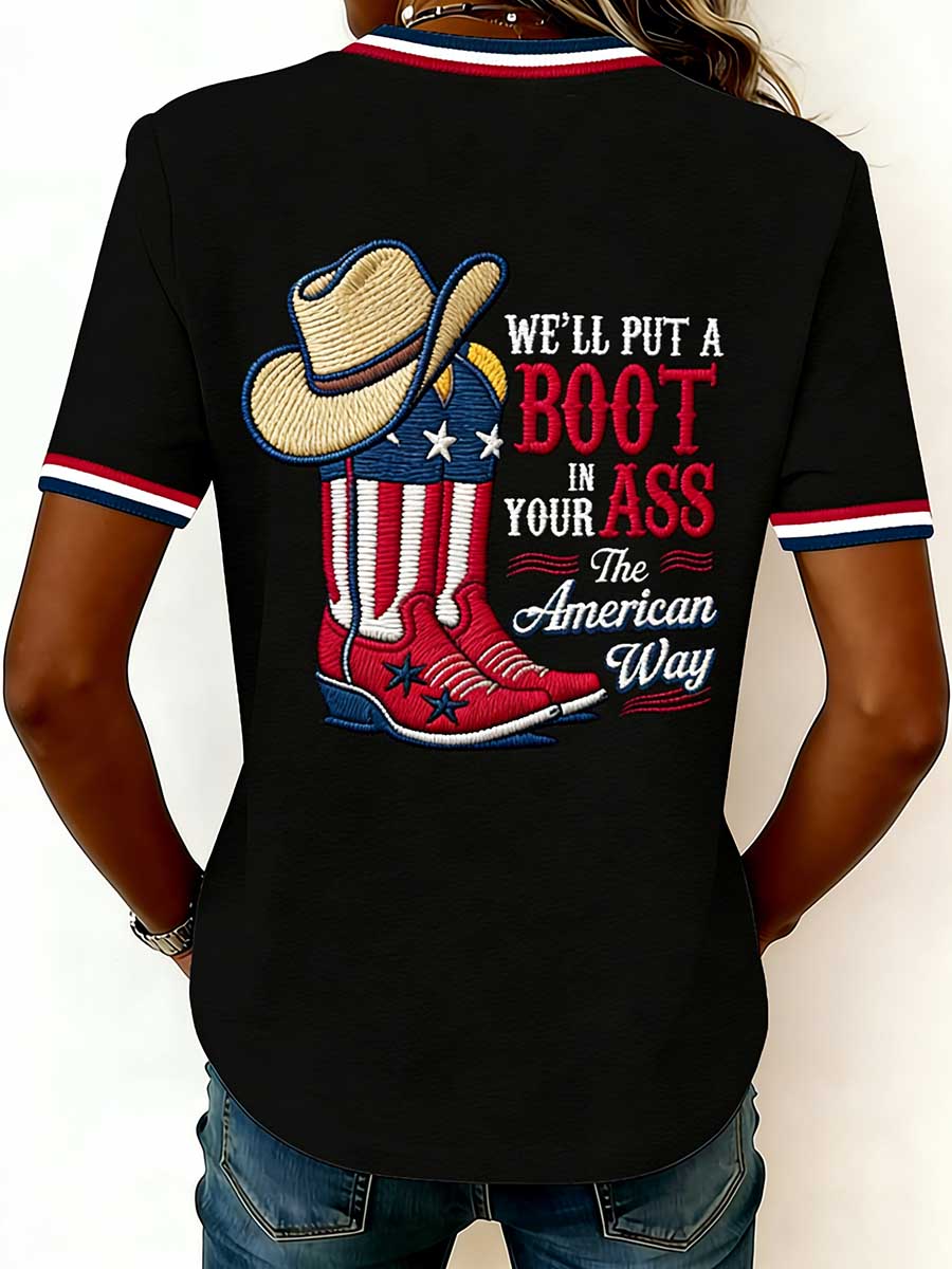 Women's Courtesy of Red White And Blue T-shirt
