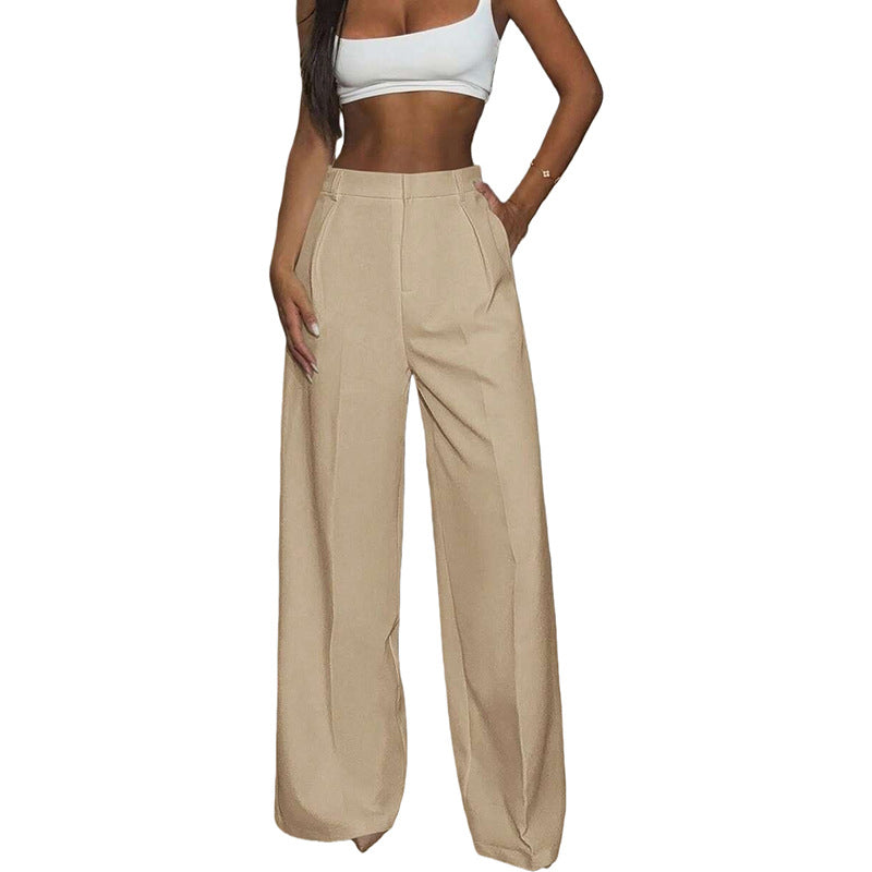 Women's High-Waisted Wide-Leg Pants