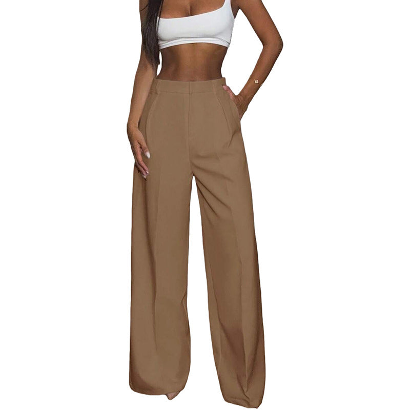 Women's High-Waisted Wide-Leg Pants