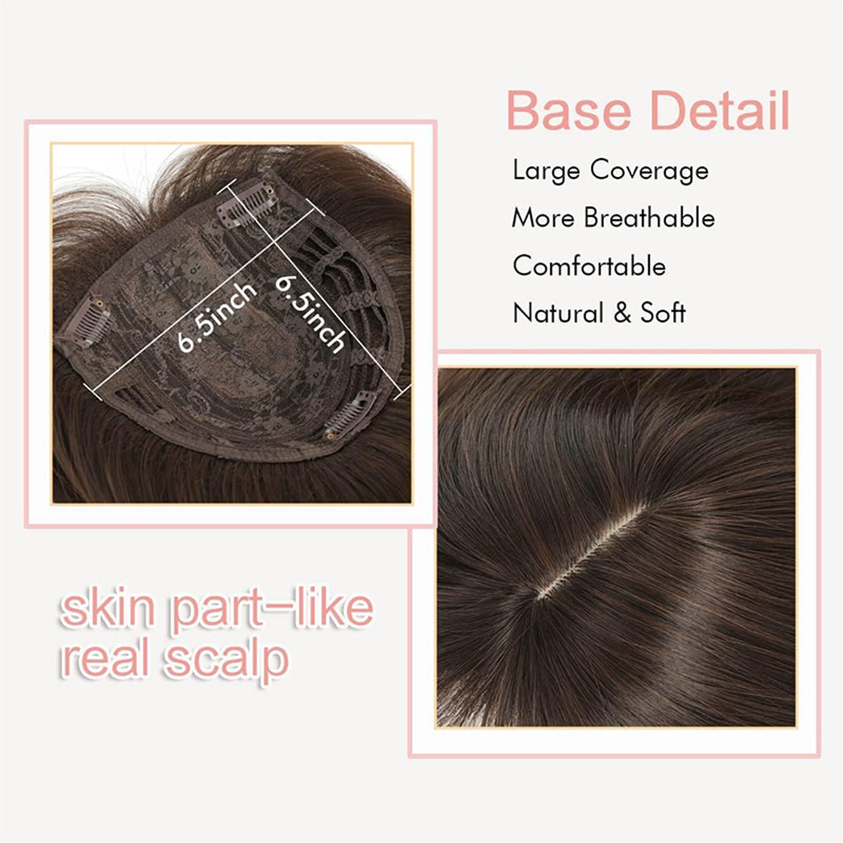 Top per Layered Hair Hairpieces with Bangs for Women with Thinning Hair