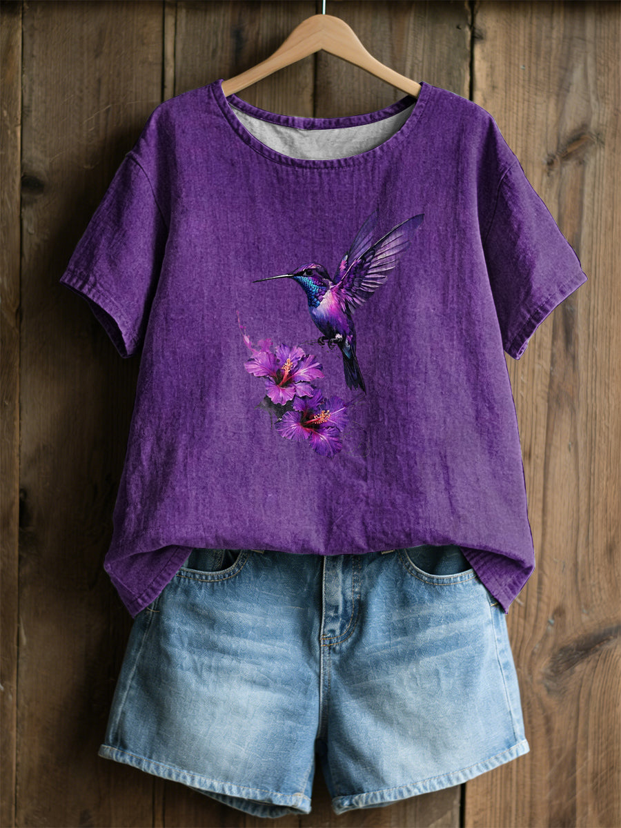 Women's Plants Flowers Print Casual T-Shirt