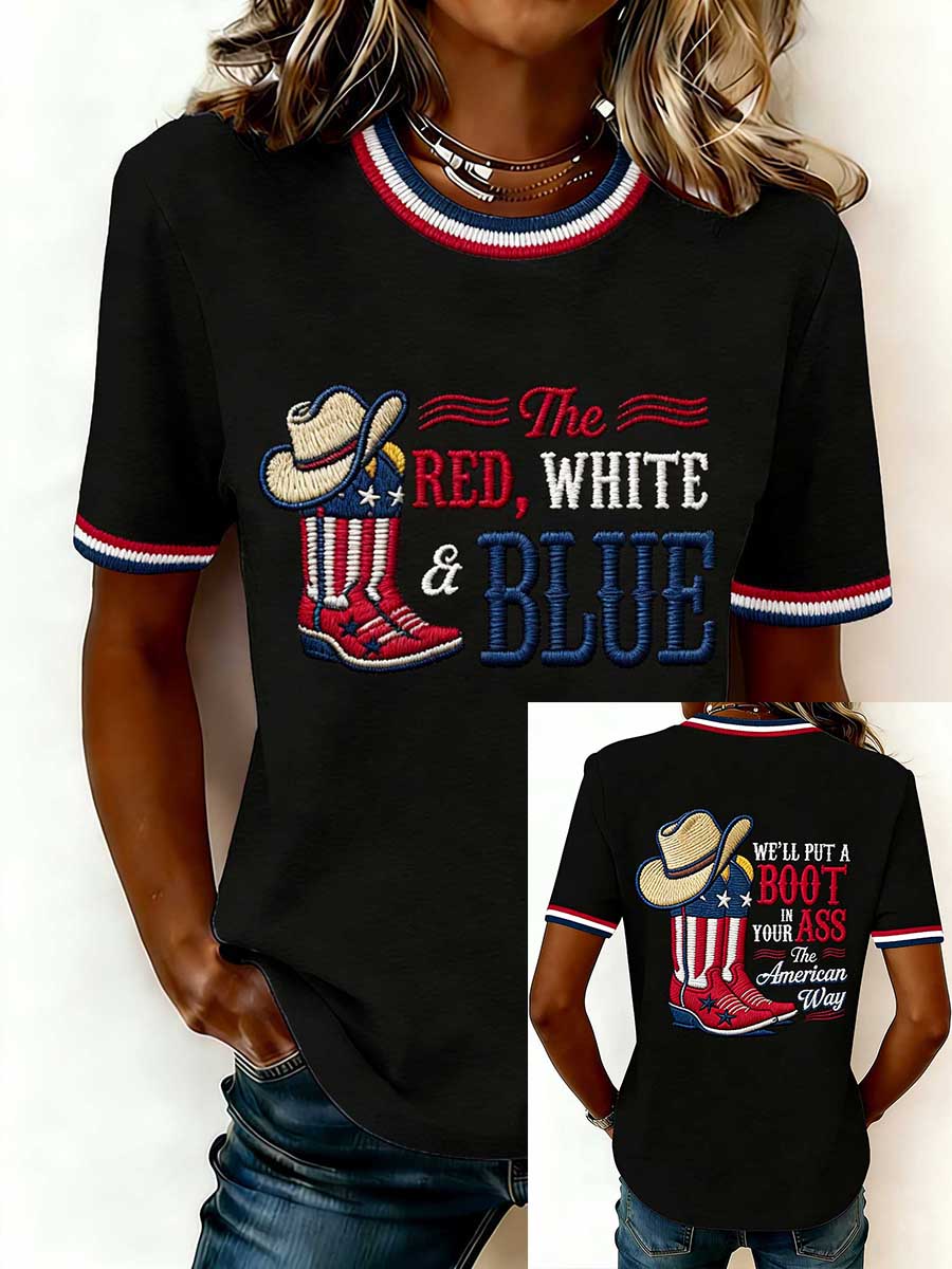 Women's Courtesy of Red White And Blue T-shirt