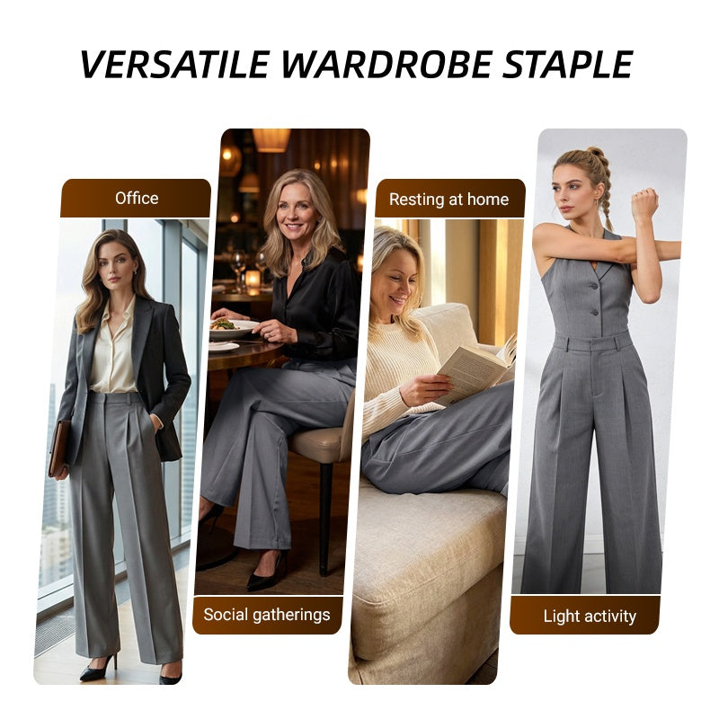 Women's High-Waisted Wide-Leg Pants