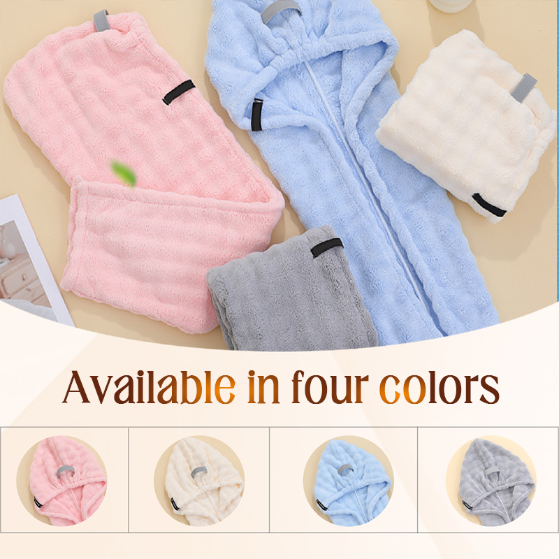 Large Hair Towel with Secure Band For Women