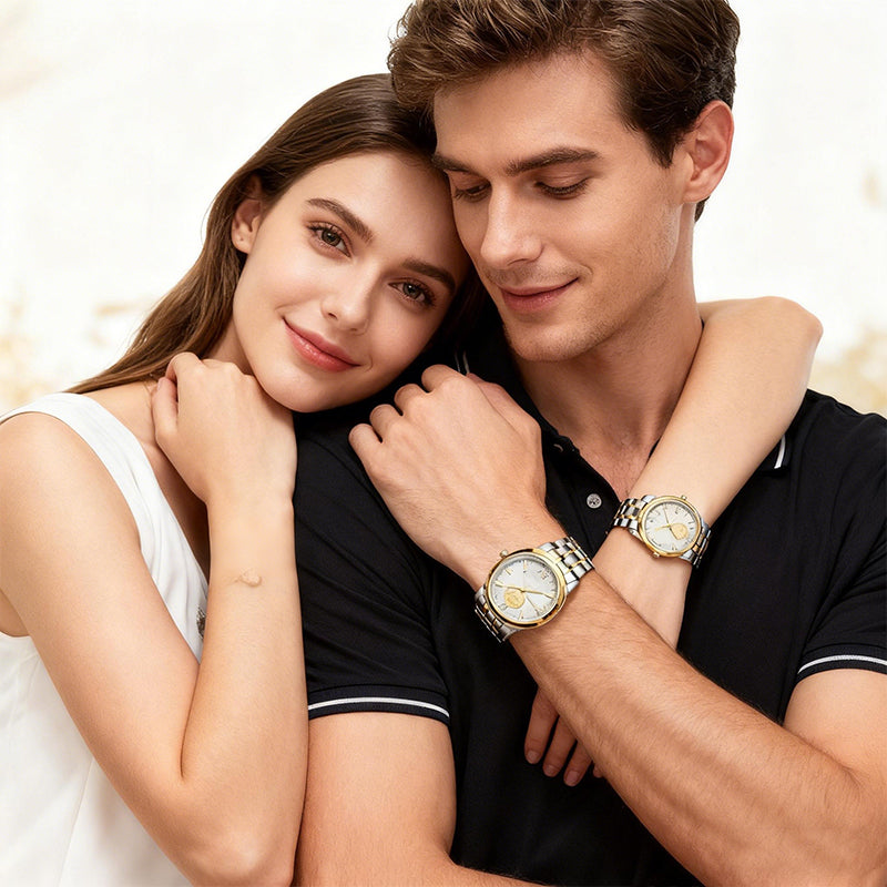 🎄🎁Christmas Special Offer: 50% OFF💥Luxurious Swiss Automatic Gold Watch For Couples