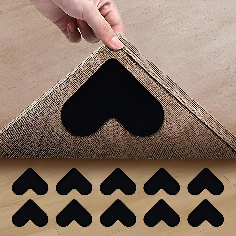 Heart-Shaped Reusable Non-Slip Rug Grippers