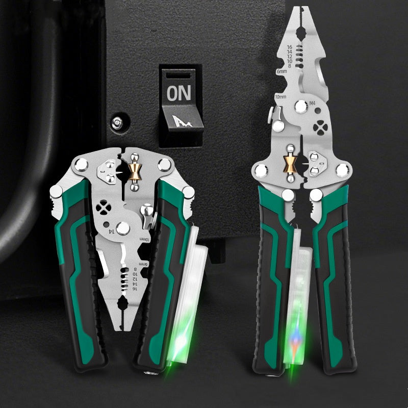 🔥Last day of the limited-time 50% off sale🔥👷‍♂️Multifunctional Foldable Wire Stripping Scissors with Electrical Test👷‍♂️