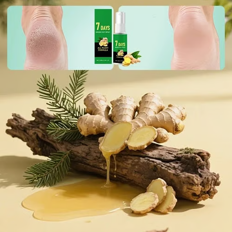 🔥LAST DAY - BUY 1 GET 1 FREE!🏆FootGlow 7-Day Ginger Foot Exfoliating Spray🌿Fast Shipping 🚚💨