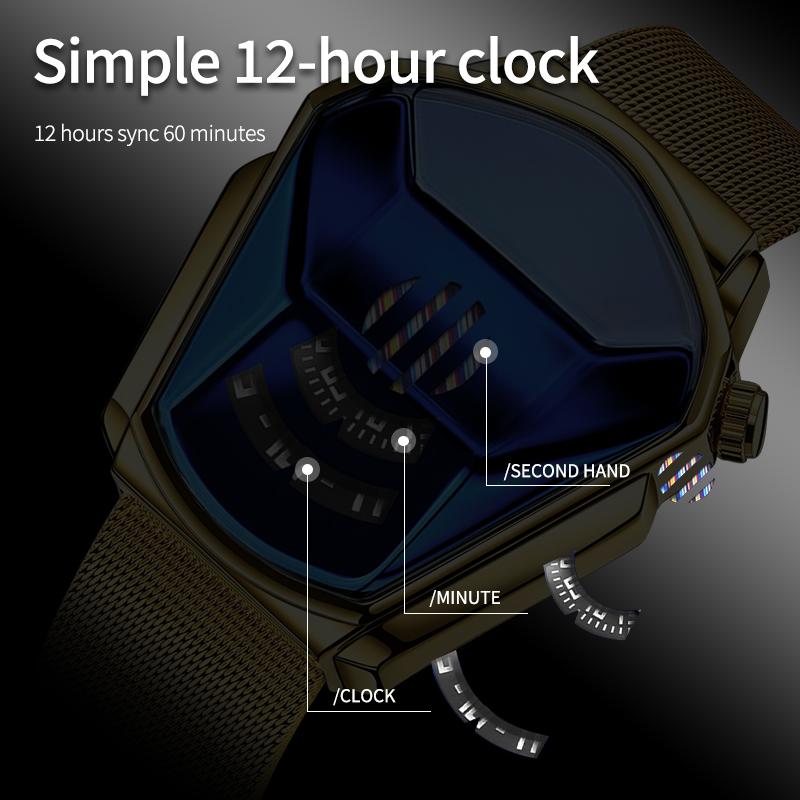 Luxury Mens Racing Sport Rhombus Watch