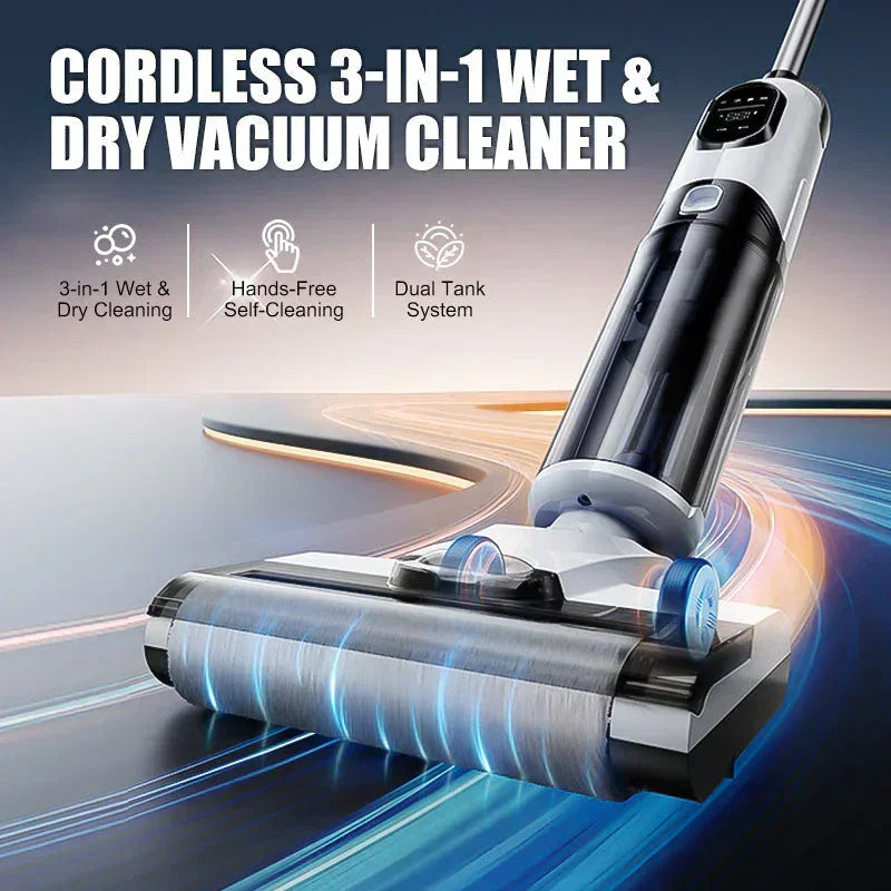 🧹 50% OFF NOW! ✨ Cordless Wet Dry Vacuum – Self-Cleaning Mop, Lightweight for Hard Floors & Handles Pet Hair 🐾✨