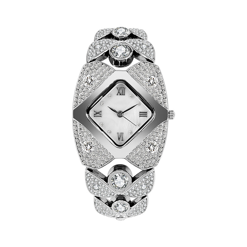 Women's Retro Quartz Watch with Sparkling Rhinestones