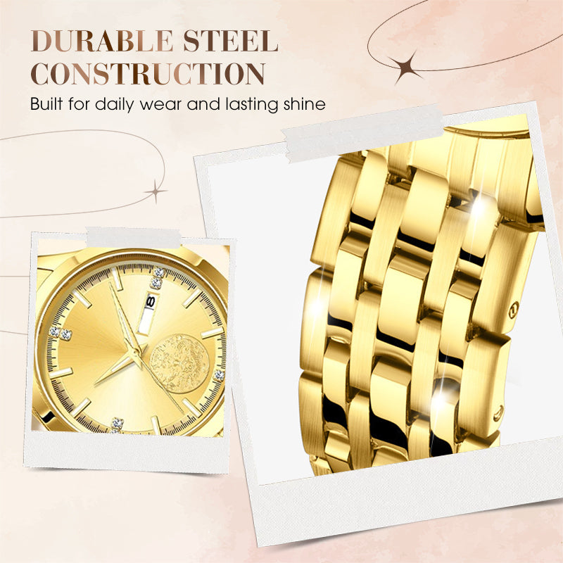 🎄🎁Christmas Special Offer: 50% OFF💥Luxurious Swiss Automatic Gold Watch For Couples
