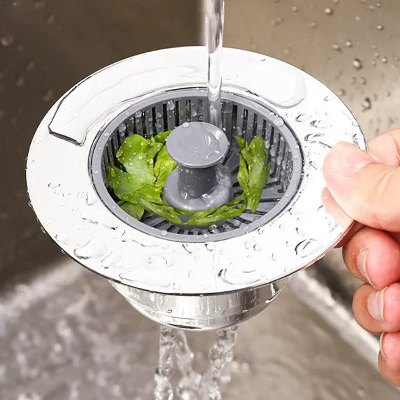 🚰 BUY 2 GET 1 FREE ! ✨ Pop-Up Sink Drain Stopper with Strainer – Clog Prevention, Easy Cleaning & Durable Design 🛡️