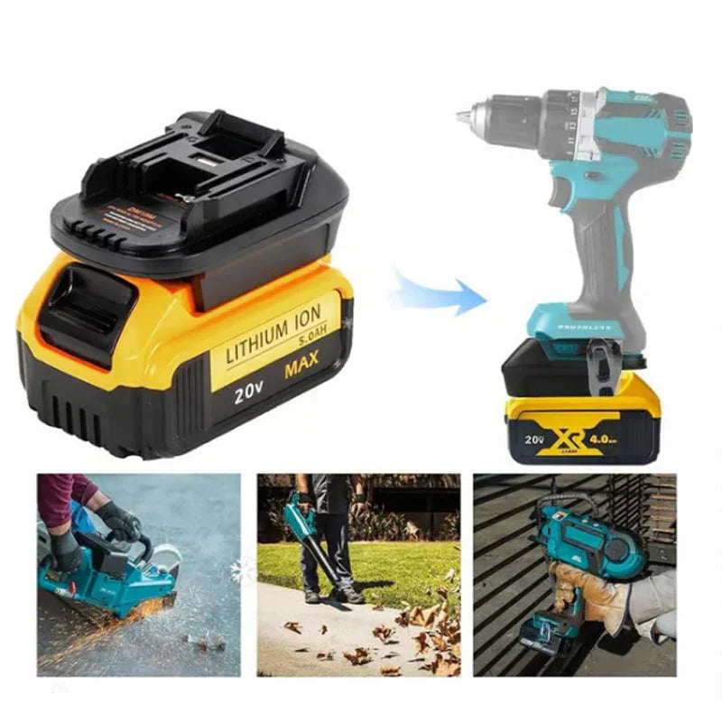 🔋 50% OFF NOW! ⚡ 18V Lithium Battery Adapter - Universal Compatibility with Power Tools, Lightweight & Long-Lasting 🛠️📦