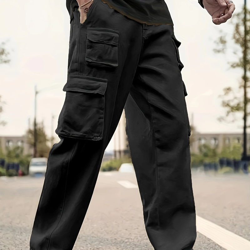 Men's Multi-Pocket Straight-Leg Cargo Pants