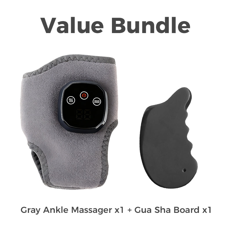 Value Bundle: Portable Ankle Massager with Heat & Vibration + Gua Sha Board