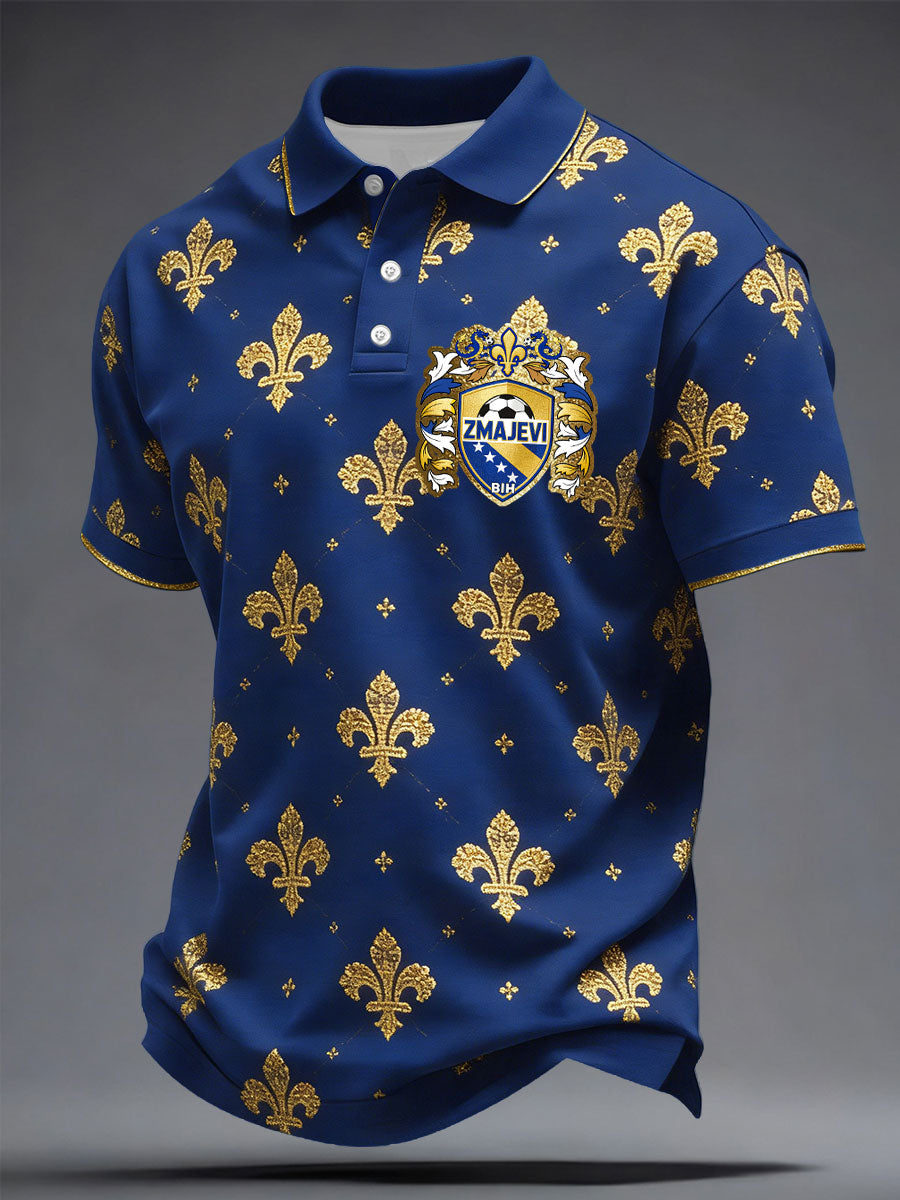Men's Bosnia ZMAJEVI Football Lover Printed Casual Tops