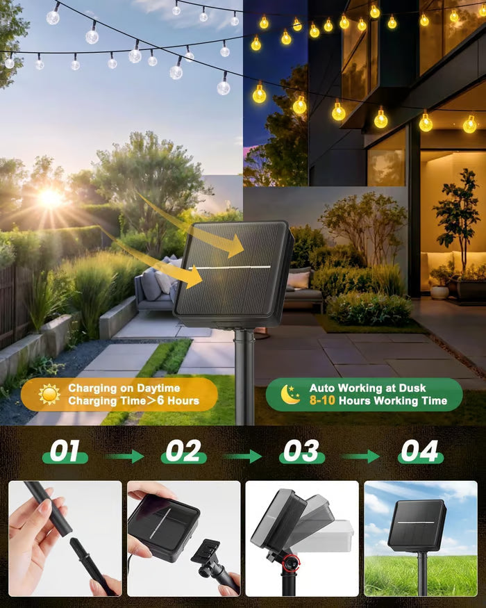 🎀Best Holiday Decorations🎀Waterproof Solar Powered LED Outdoor String Lights