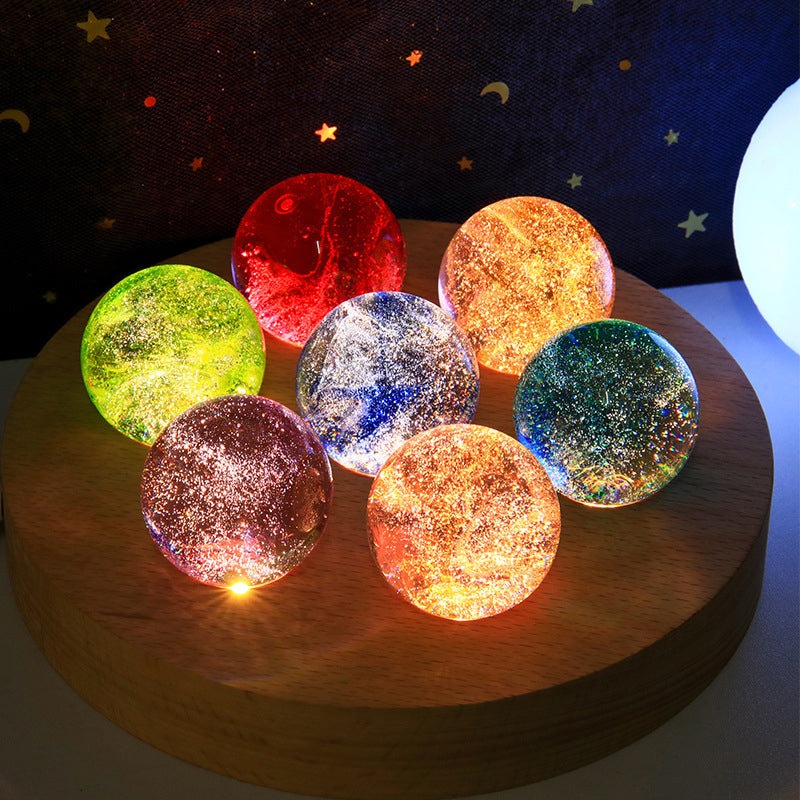 Glowing Starry Sky Glass Sphere Decor