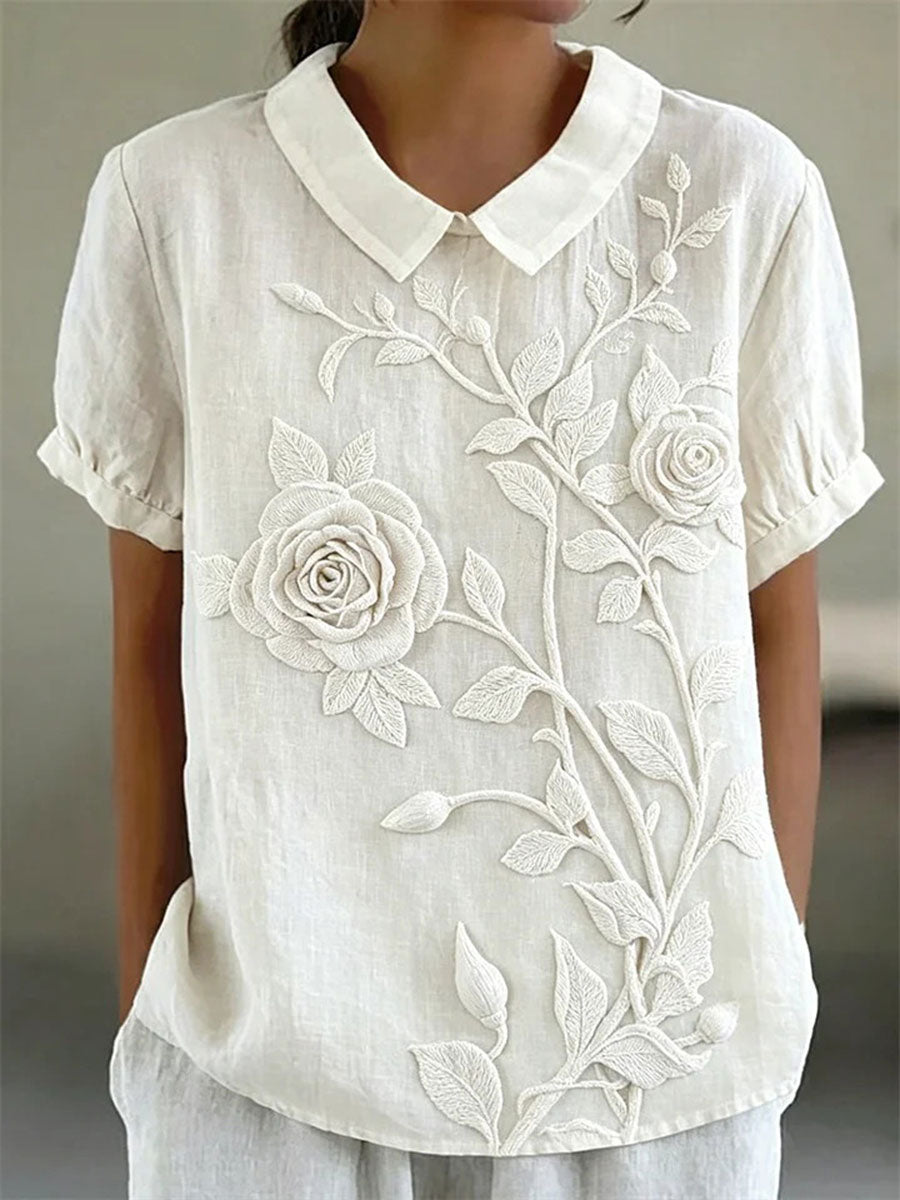 Women's Floral Art Print Casual T-Shirt