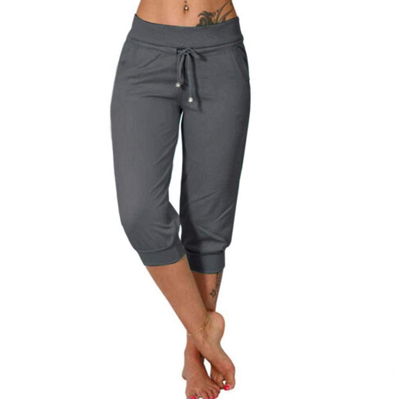 🩳 50% OFF NOW! 😴 Drawstring Waist Cropped Sweatpants for Lounging – Soft Fabric, Relaxed Fit & Comfortable ☁️