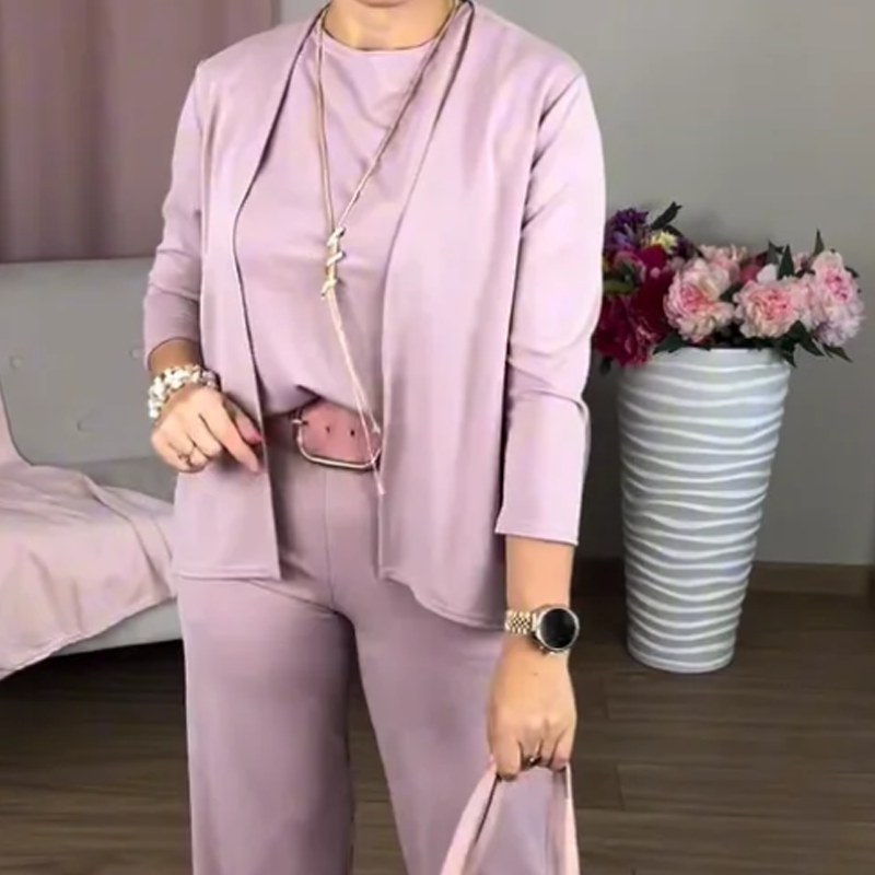 Women's Sleeveless Top, Cardigan & Pants Set