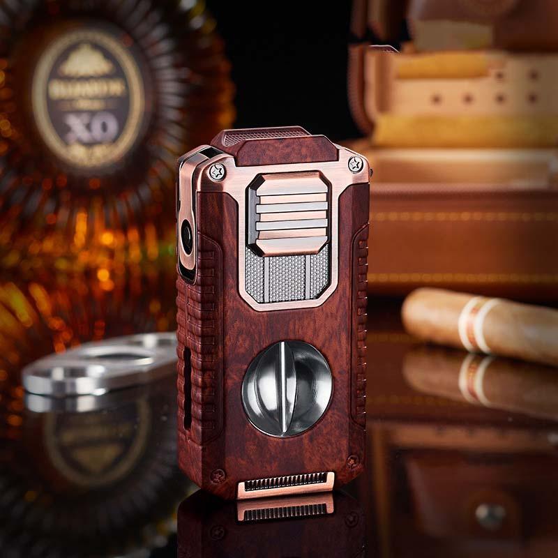 🎅🎁Christmas gifts 🎊5-in-1 Refillable Cigar Torch Lighter with Cutter