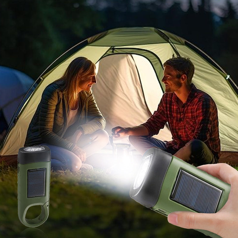 ⏳Time-Limited Special⏰Outdoor Emergency Lamp (Hand Crank + Solar + USB Charging)