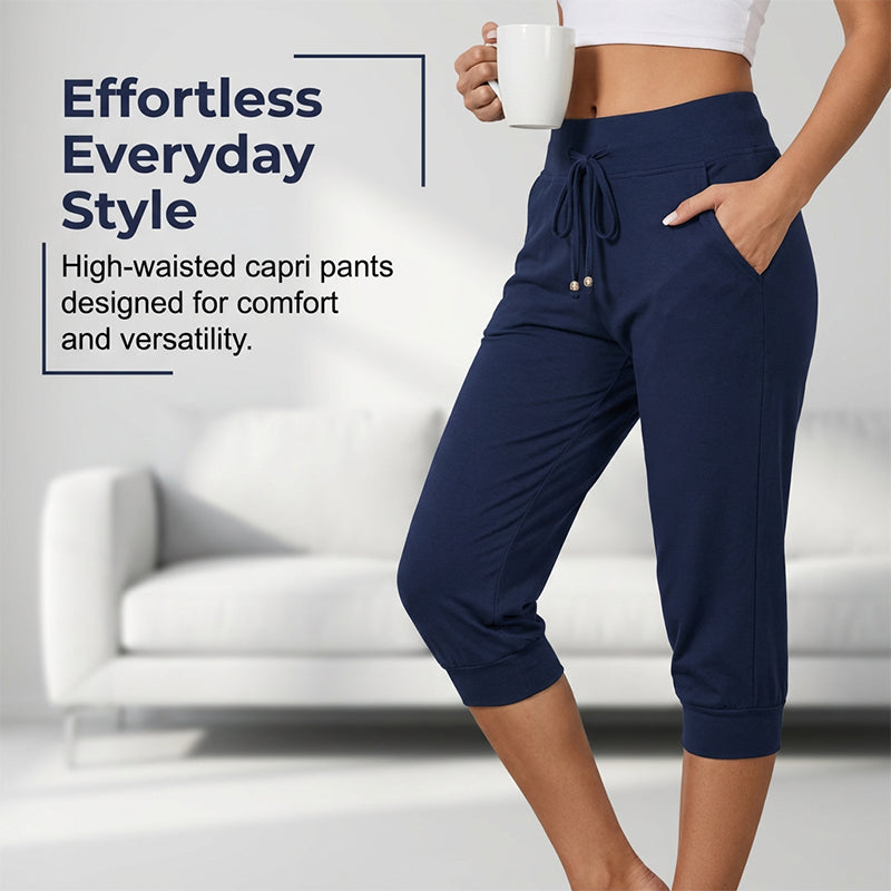 🩳 50% OFF NOW! 😴 Drawstring Waist Cropped Sweatpants for Lounging – Soft Fabric, Relaxed Fit & Comfortable ☁️