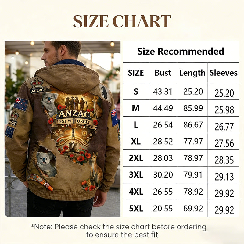 Retro Australian Art Print Casual Hoodie Jacket
