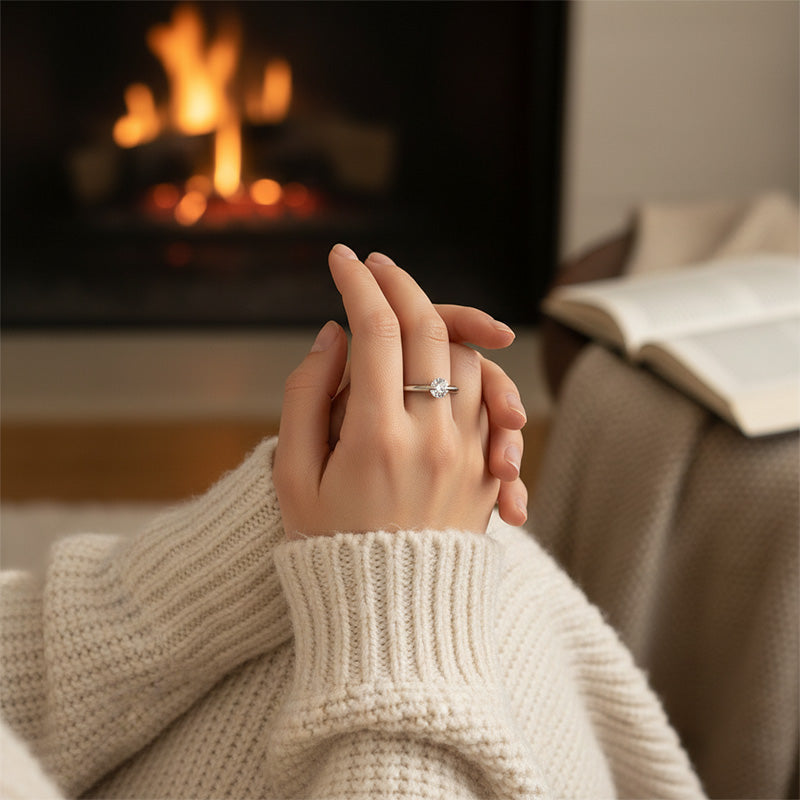 ❤️ Valentine's Day Gift 💎 Spinning Diamond Ring Symbolizing the Star of the Universe