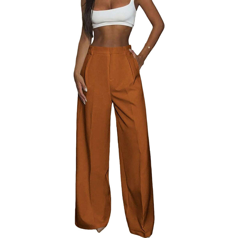 Women's High-Waisted Wide-Leg Pants