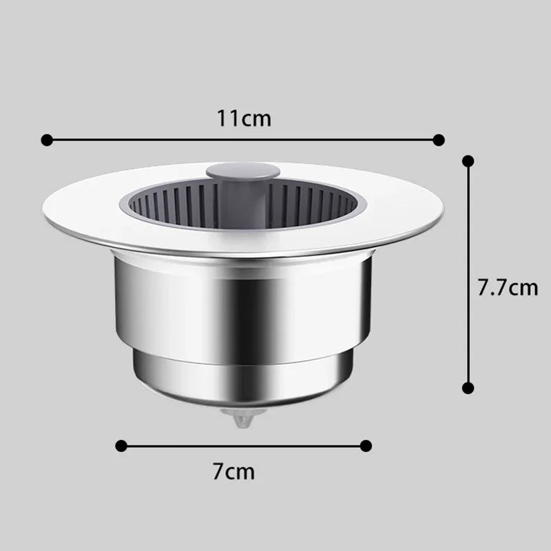 🚰 BUY 2 GET 1 FREE ! ✨ Pop-Up Sink Drain Stopper with Strainer – Clog Prevention, Easy Cleaning & Durable Design 🛡️