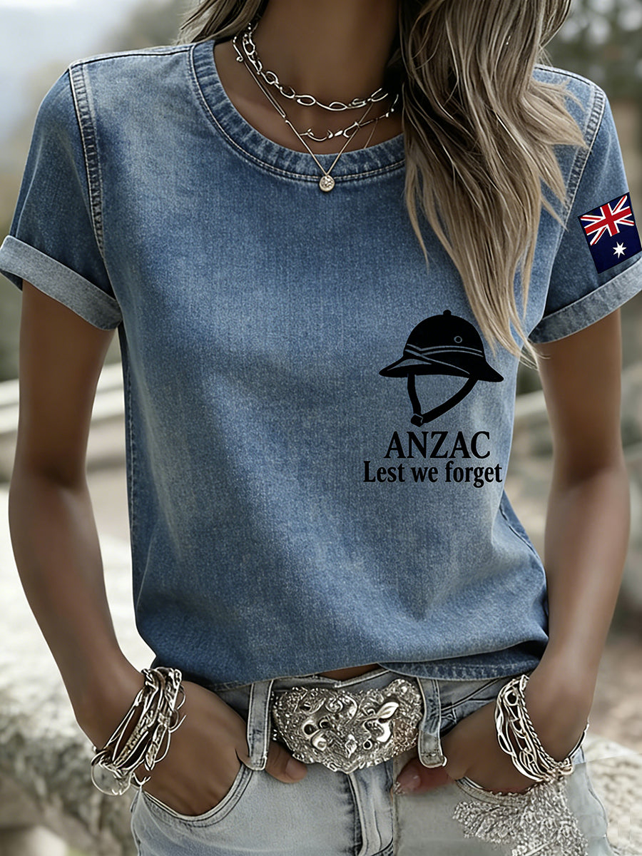 Retro Australian Art Print Casual T-Shirt