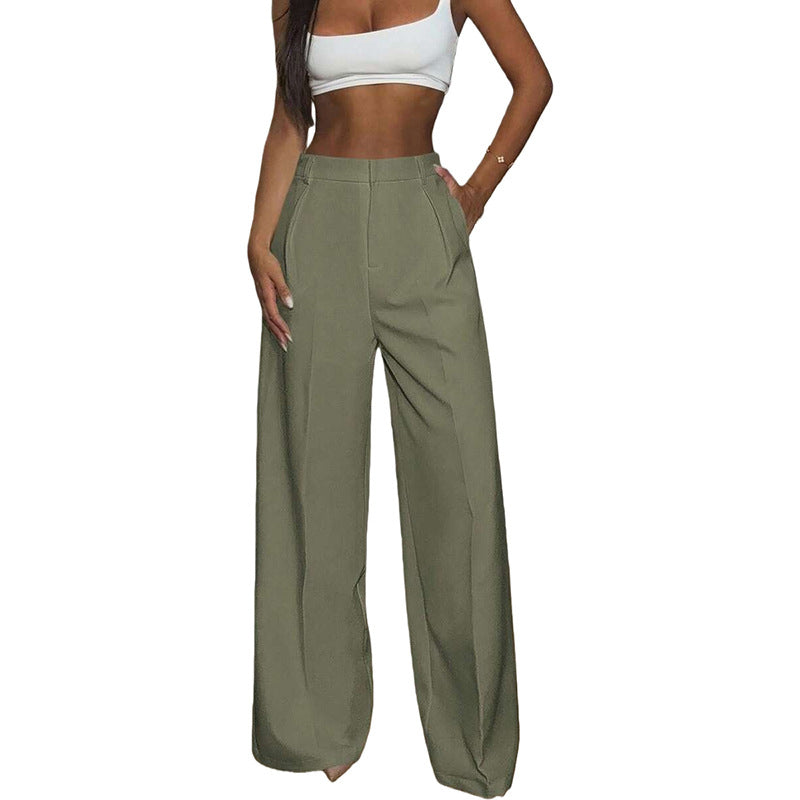 Women's High-Waisted Wide-Leg Pants