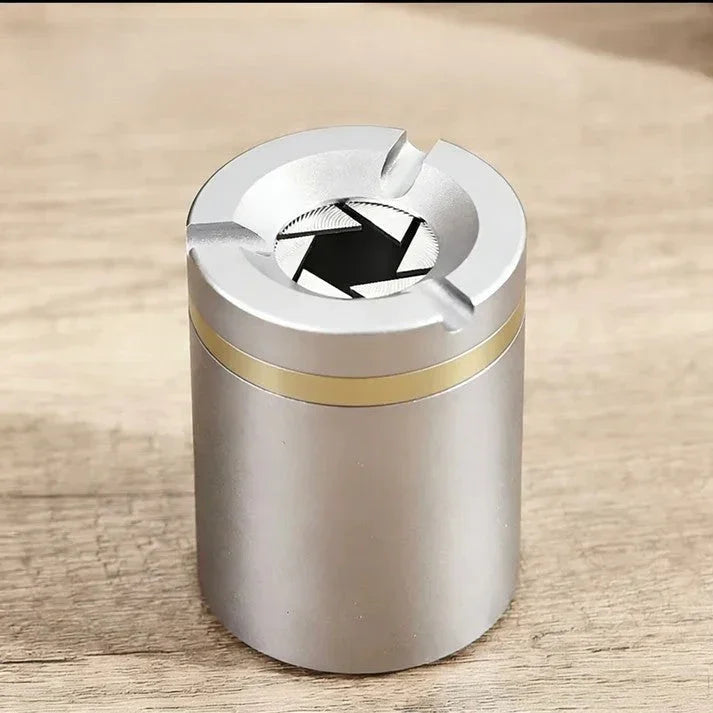 🔥New Year's Special Offer:50% OFF🎉360° Stainless Steel Twist-Lock Ashtray✨Odor-Proof & With Cigarette Holder for Car & Home