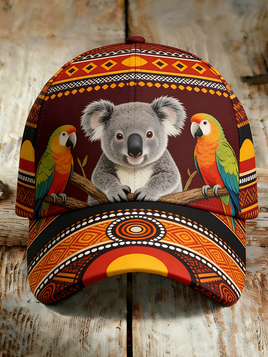 Retro Australian-Style Art Print Casual Hat
