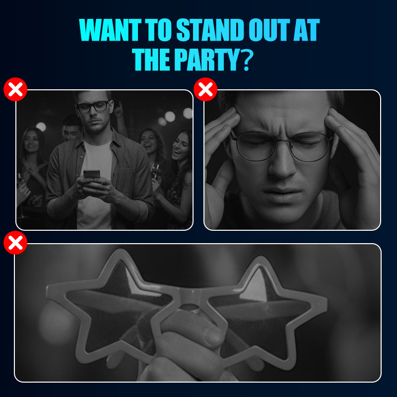 🎅Hot Sale 50% OFF🎁Fancy LED Light-Up Cyberpunk Glasses for Adults