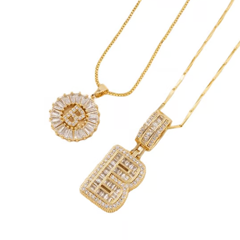 ✨2 Pack💍 Initial Letter Pendant Necklaces-Best Gift for your friends💝