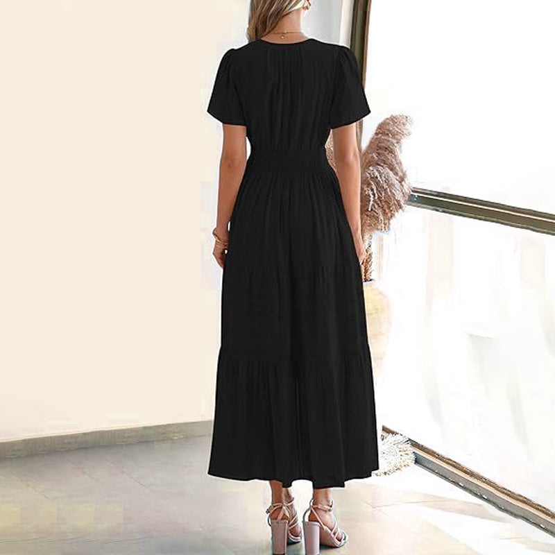 💕SPRING HOT SALE 50% OFF💕Women's Boho Chic Smocked Waist Maxi Dress