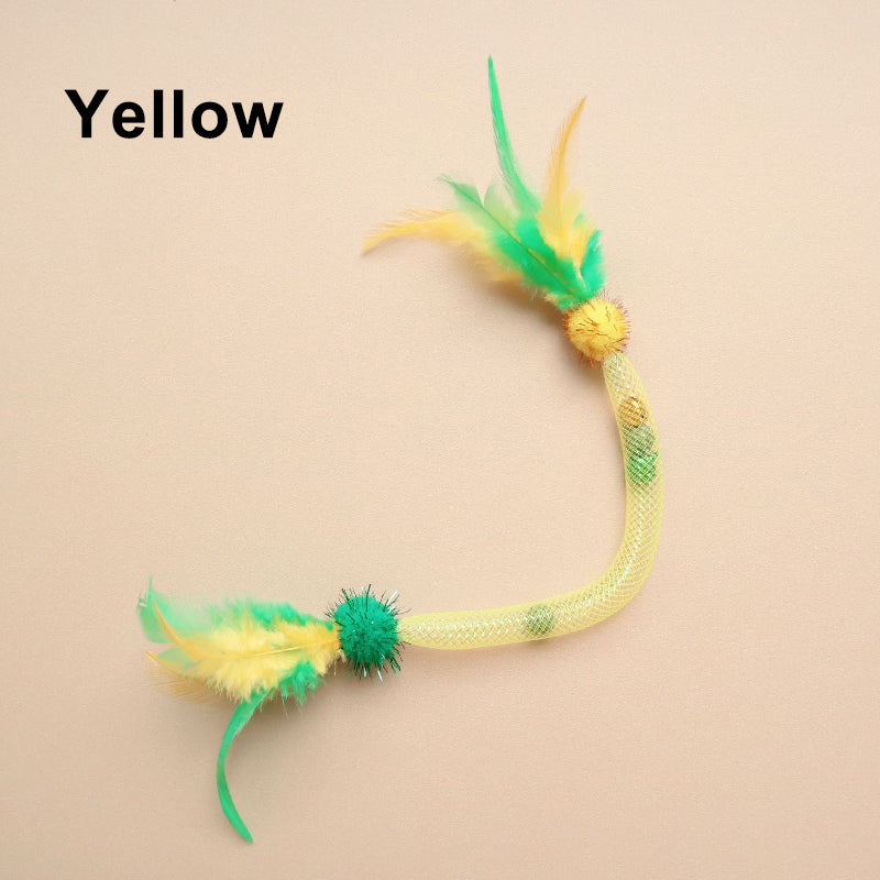 🎁BIG SALE! Cat Teaser Toys with Catnip & Feathers – Your Kitty Goes Crazy! 🐱✨