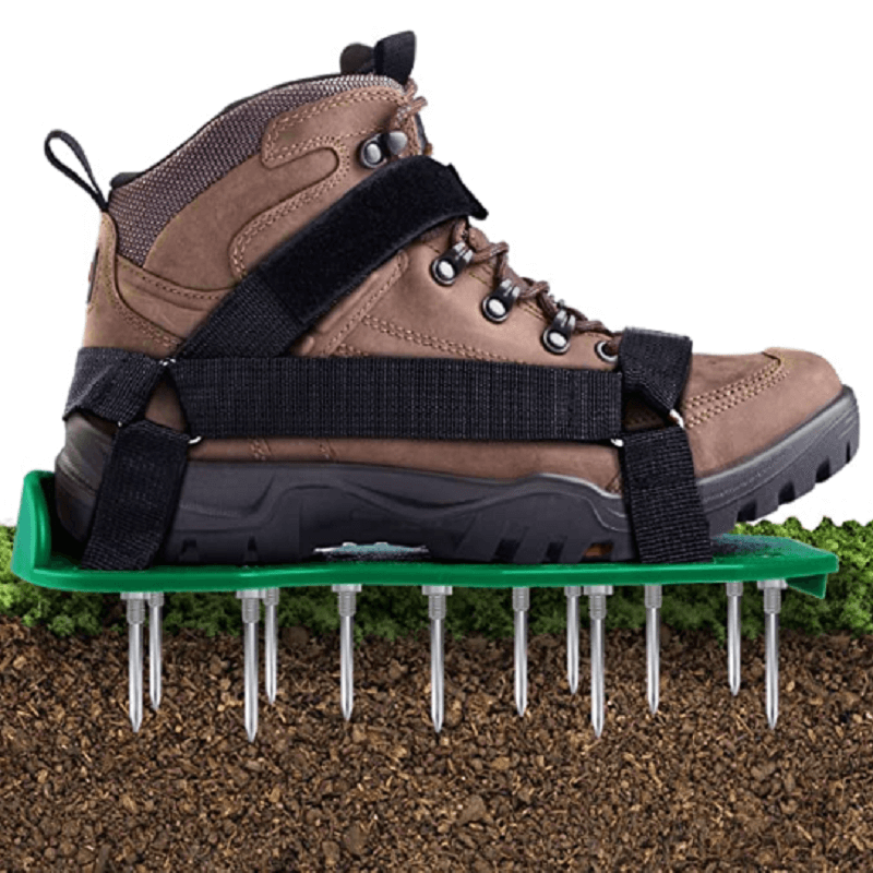 Lawn Aerator Shoes Garden Grass Aerator Spiked Sandals with 26 Spikes and Adjustable Straps Lawn Scarifier for Effectively Aerating Lawn Soil