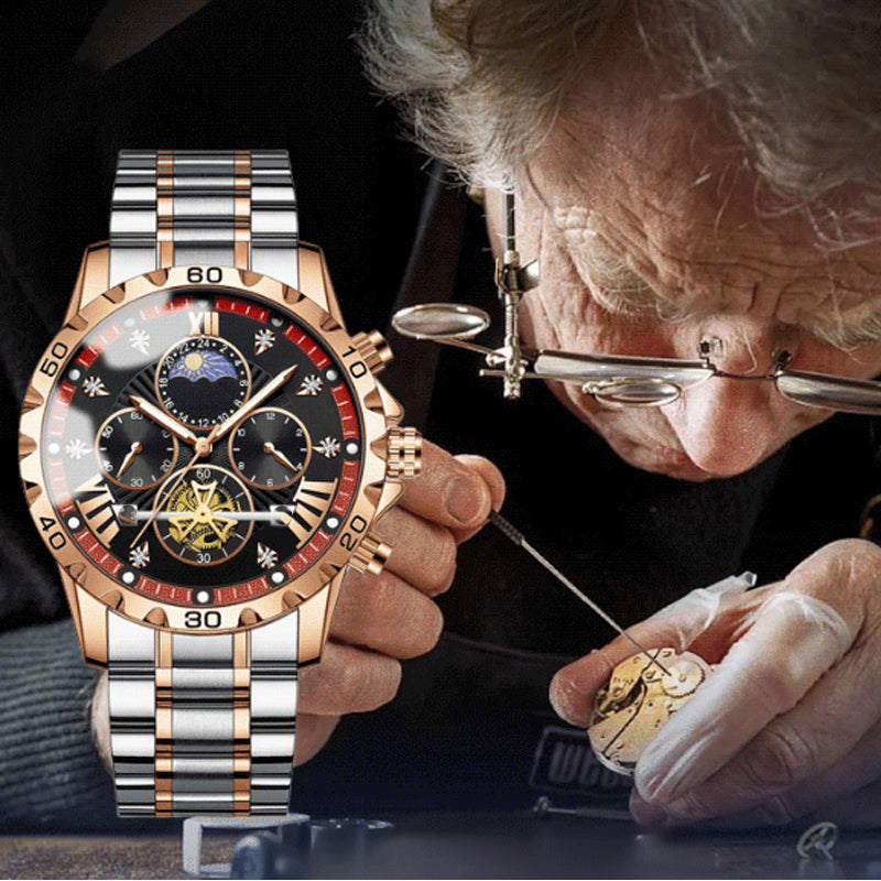 🔥Hot Sale🔥Men's Luminous Waterproof Flywheel Quartz Watch (50% OFF)