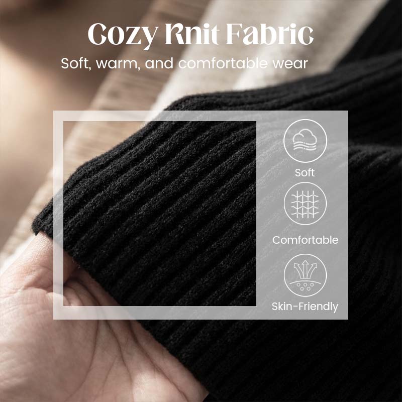 Women's Mock Neck Knit A-Line Mini Dress